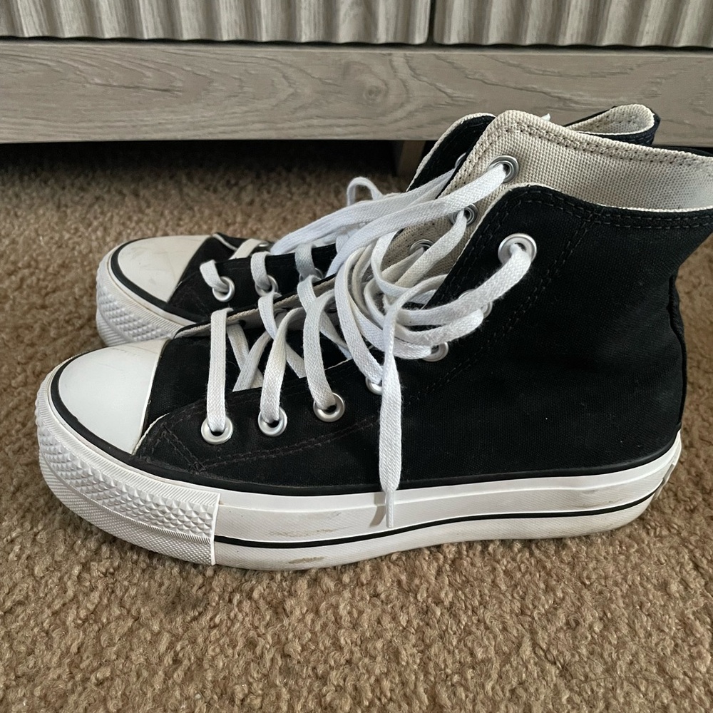 Converse Black and White High-Top Sneakers
